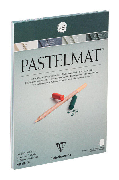 Pastelmat Block verklebt 12F 18x24cm 360g