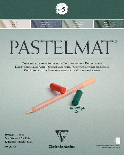 Pastelmat bloc collé 12F 24x30cm 360g