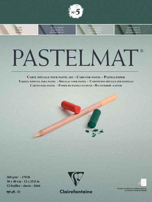 Pastelmat Block verklebt 12F 30x40cm 360g