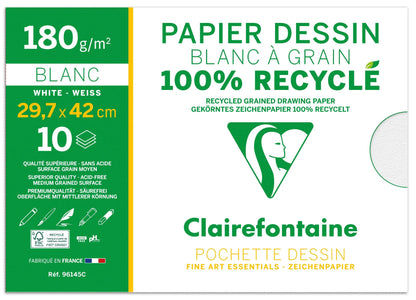 Grain drawing 100% Recycled pouch 10F A3 180g (in bundle 10)