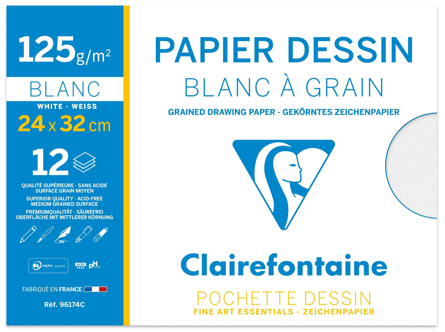 Grain drawing pouch 12F 24x32cm 125g (Pack x10)