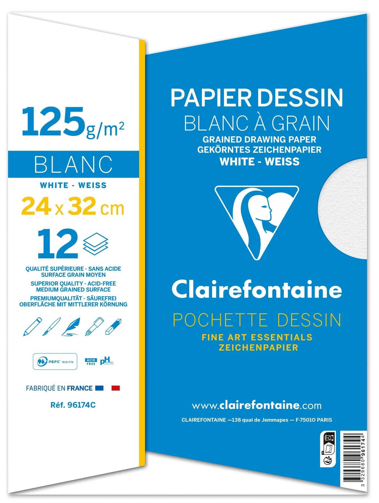 Grain drawing pouch 12F 24x32cm 125g (Pack x10)