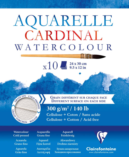 Cardinal block glued 10F 24x30cm 300g (Pack x3)