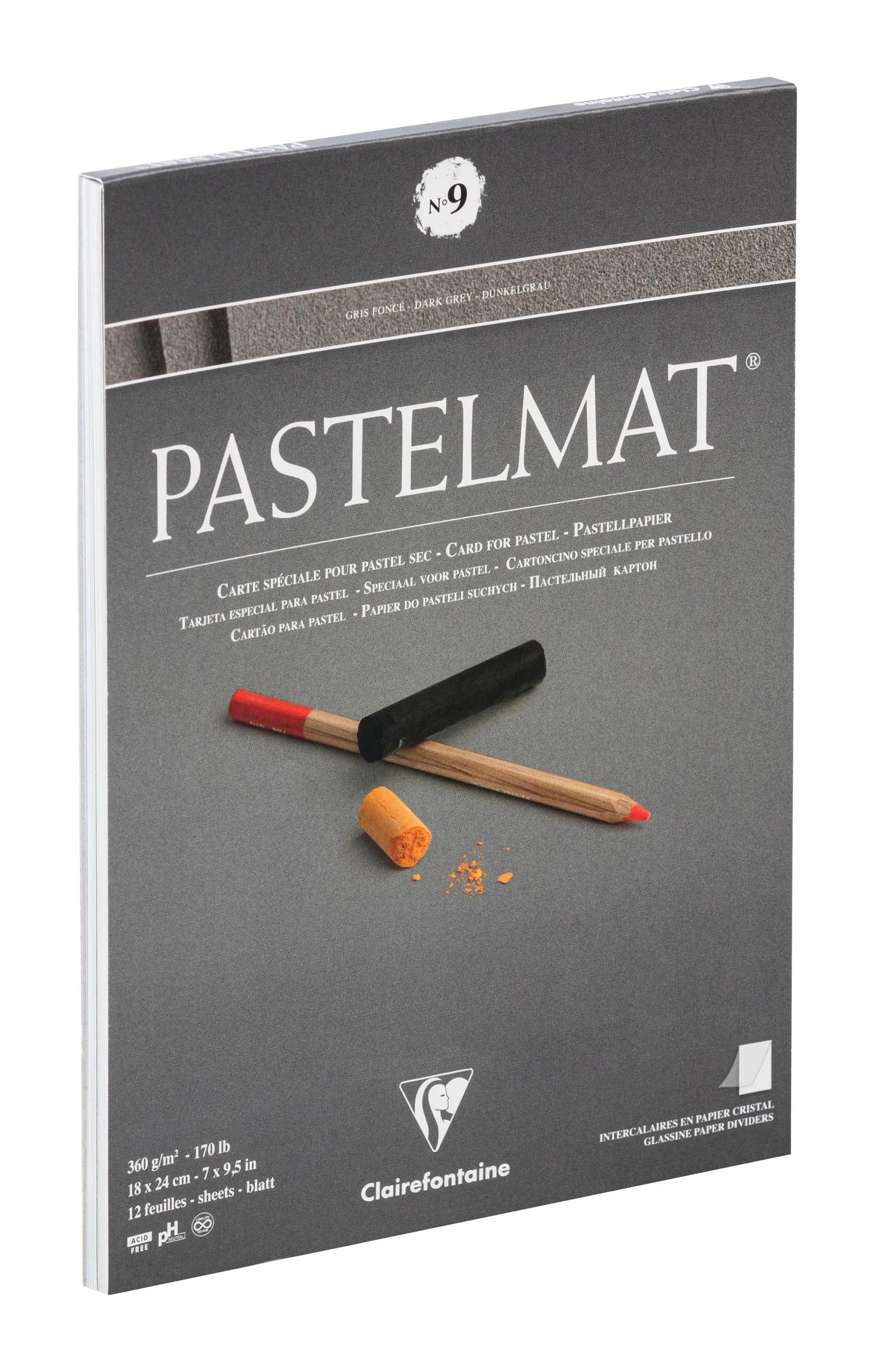 Blocco pastello incollato 12F 18x24cm 360g n°9 - Nuovo