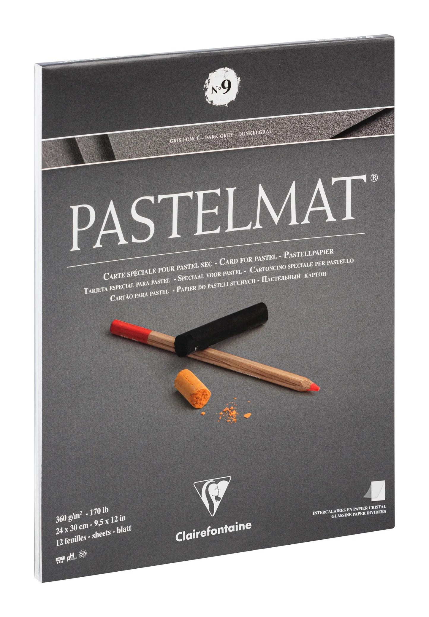 Pastelmat bloc collé 12F 24x30cm 360g n°9 - New