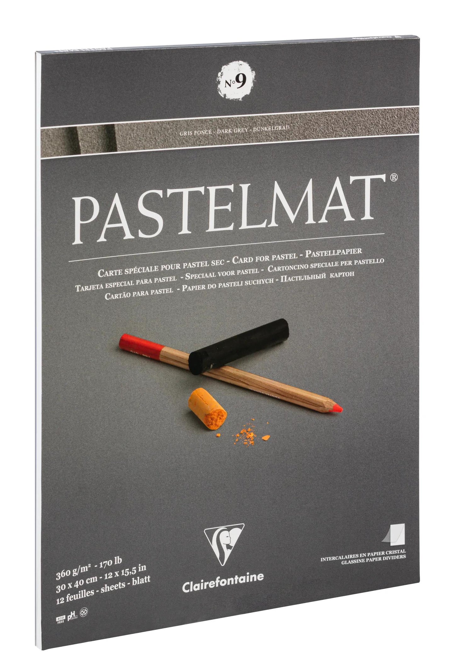 Pastelmat bloc collé 12F 30x40cm 360g n°9 - New