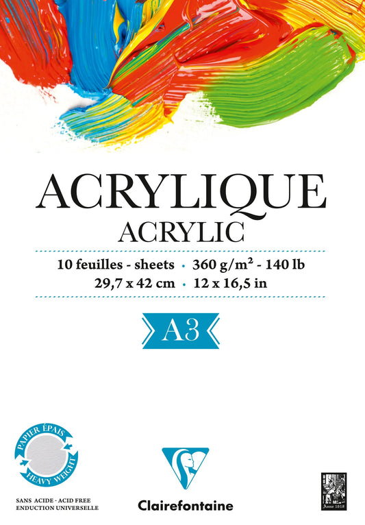 Acrylic block glued 1 side 10F A3 360g (Pack x5)