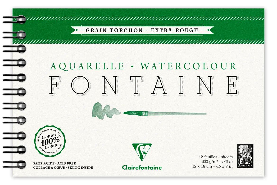 Fountain album spiral 12F 12x18cm 300g grain towel (Pack x4)