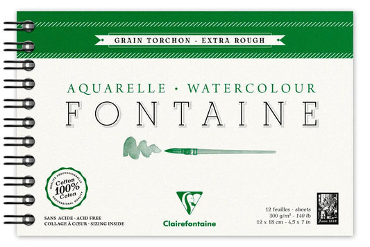 Fountain album spiral 12F 12x18cm 300g grain towel (Pack x4)