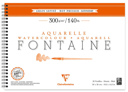 Fountain Album Spirale 12F 26x36cm 300g Korn Satin (4er-Pack)