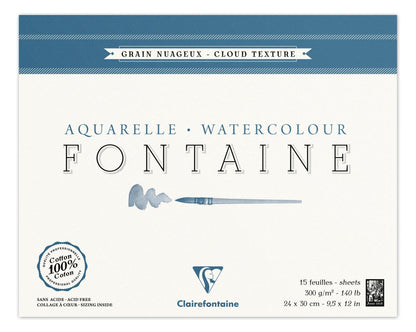 Fountain Block verklebt 4 Seiten 15F 24x30cm 300g Korn trüb (2er-Pack)