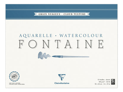 Fountain Block verklebt 4 Seiten 15F 36x48cm 300g Korn trüb (2er-Pack)