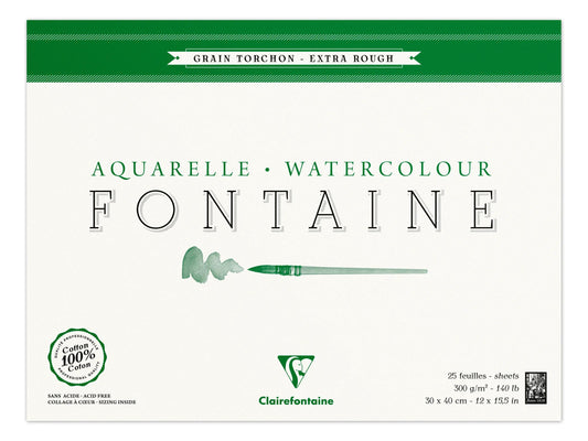 Fountain block glued 4 sides 25F 30x40cm 300g grain towel (Pack x2)