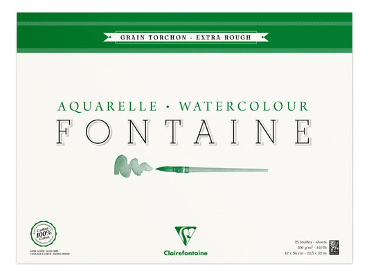 Fountain block glued 4 sides 25F 42x56cm 300g grain towel (Pack x2)