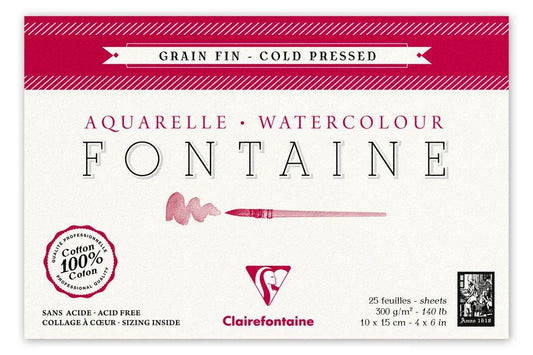 Fountain block glued 4 sides 25F 10x15cm 300g fine grain