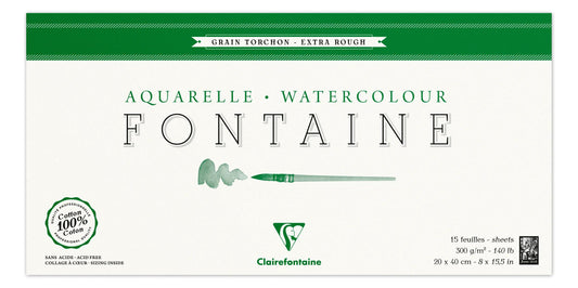 Fountain block glued 4 sides 15F 20x40cm 300g grain towel (Pack x2)
