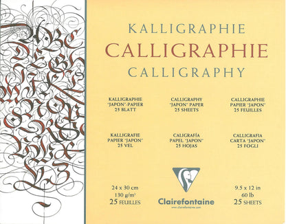 Calligraphy block glued 25F 24x30cm 130g (in bundle 4)