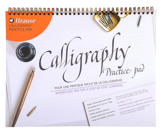 Learning calligraphy block A4+, ENGLISH/FRENCH - cream (Pack x5)