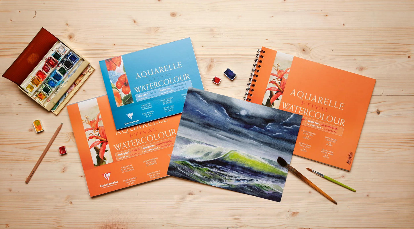 Etival block glued 4 sides 25F 18x24cm 200g fine grain (Pack x2)