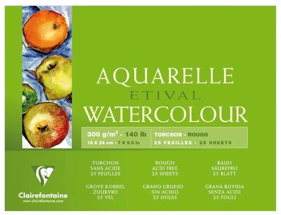 Blocco etivale incollato 4 lati 25F 18x24cm 300g asciugamano grano (Pacchetto x2)