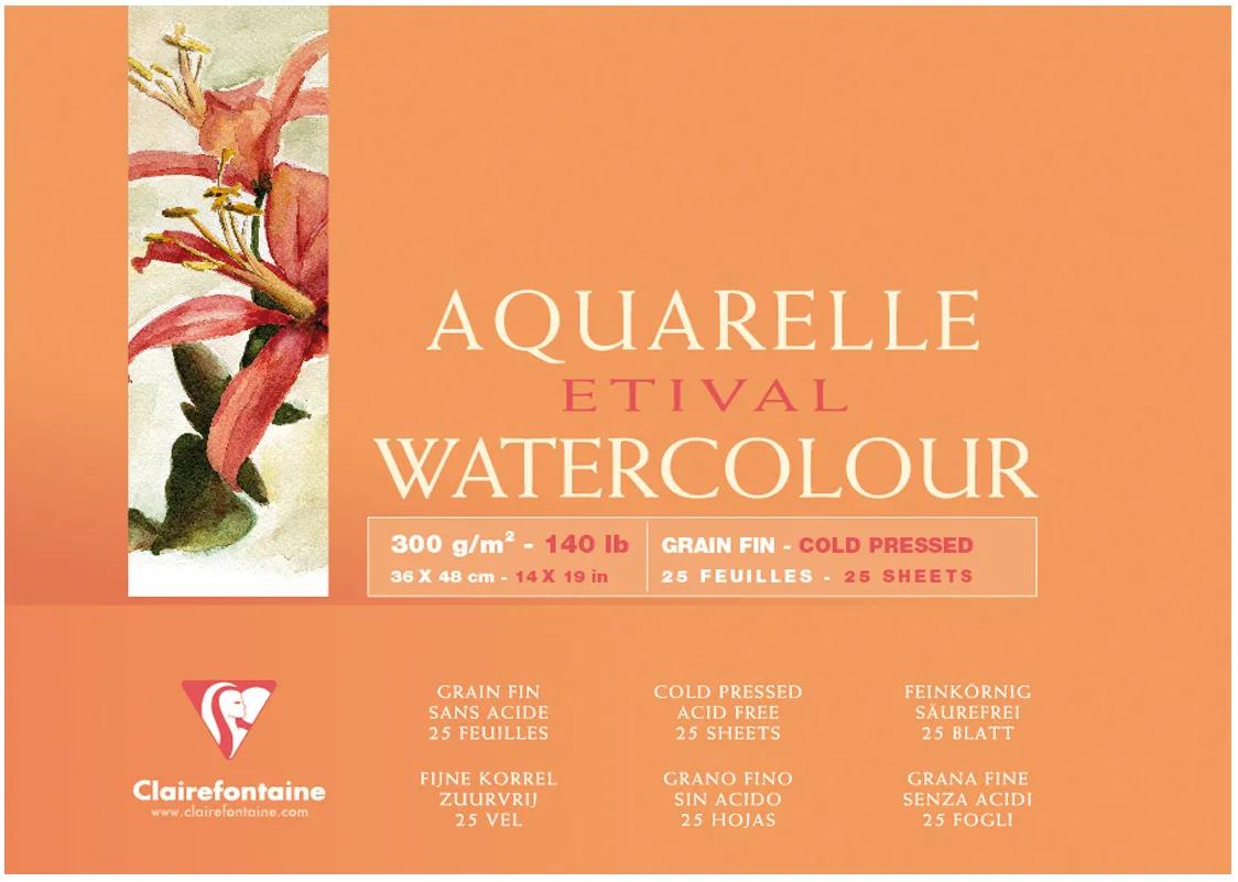 Etival block glued 4 sides 25F 36x48cm 300g fine grain (Pack x2)