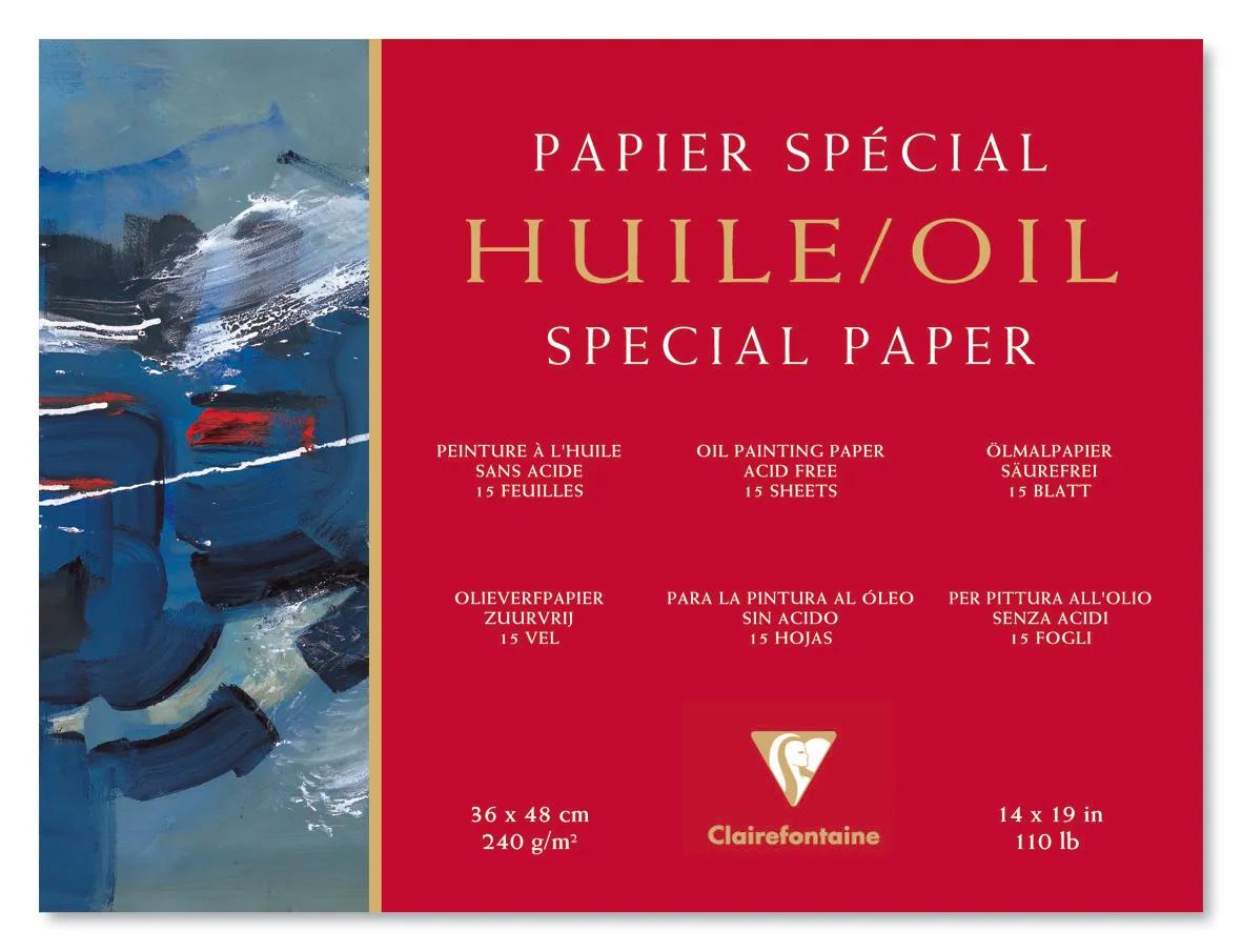 Paper Oil block glued 4 sides 15F 36x48cm 240g (Pack x2)
