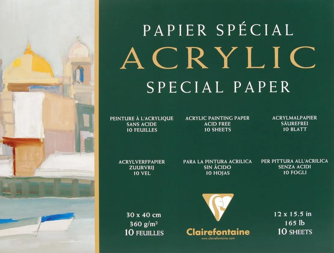 Blocco acrilico incollato 4 lati 10F 30x40cm 360g (Pacchetto x4)