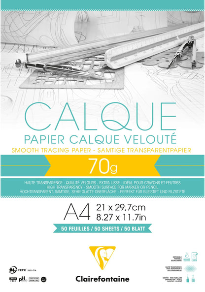 Papierschichtblock verklebt 50F A4 70/75g (5er-Pack)
