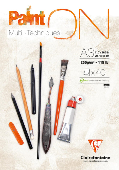 Paint'ON bloc collé 40F A3 250g (lot de 2)