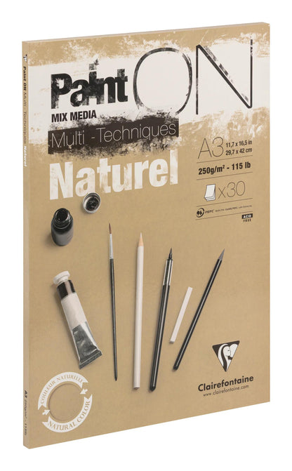 Paint'ON Naturel bloc collé 30F A3 250g (lot de 2)