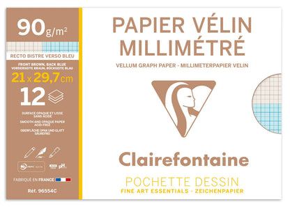 Borsa Vélin Millimétré 12F A4 90g (confezione da 10)