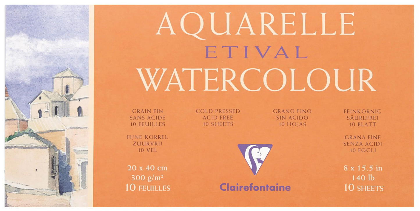 Blocco etivale incollato 4 lati 10F 20x40cm 300g grano fine