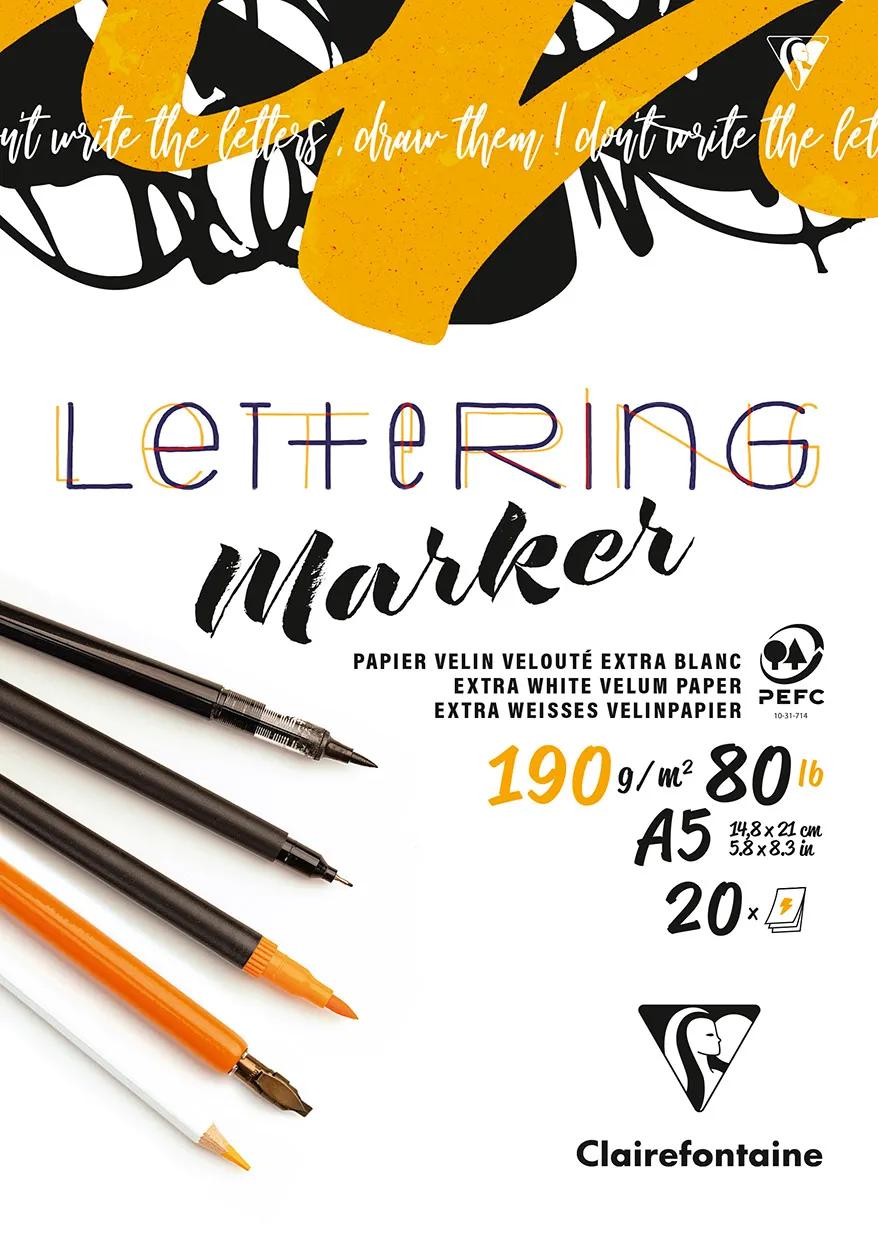 Blocco di lettere incollato 20F A5 190g - Nuovo (Pacchetto x5)