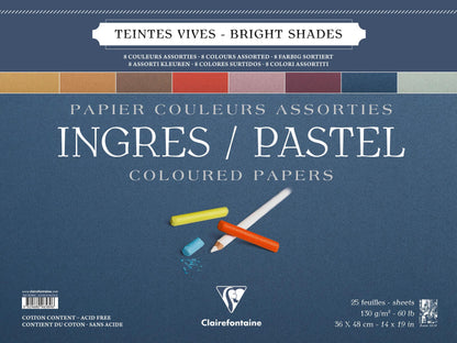 Ingres Pastel spiral block 25F 36x48cm 130g - Assortment alive (in bundle 2)