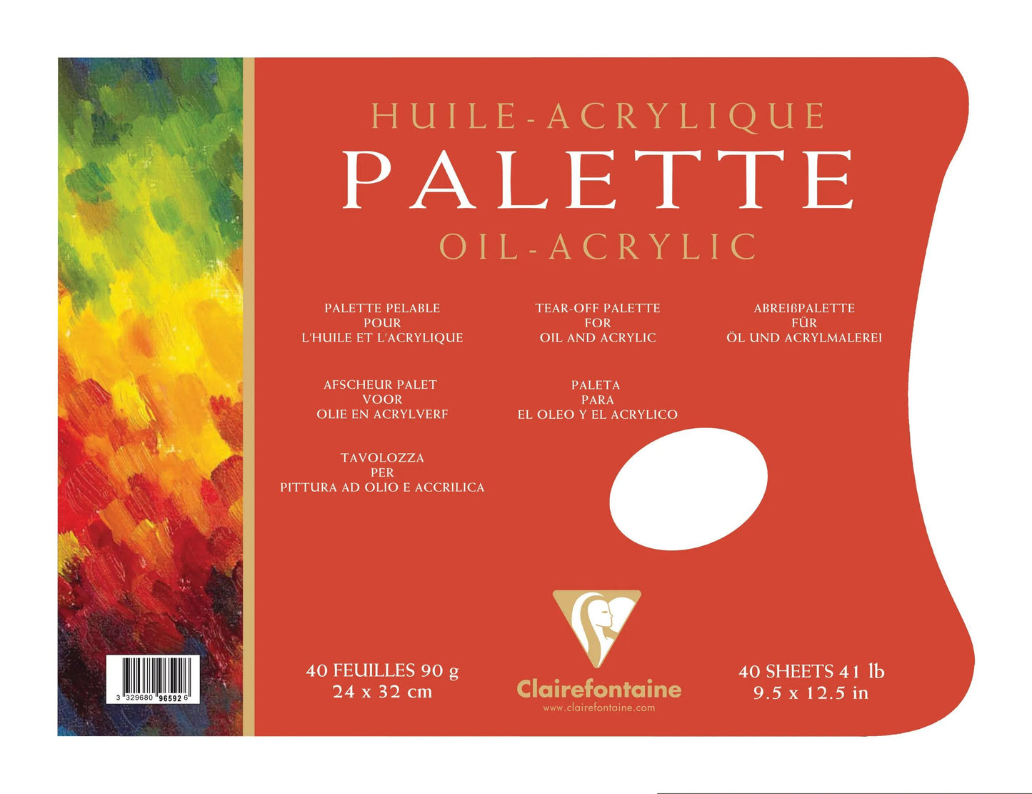 Palette Ölblock verklebt 3 Seiten 40F 24x32cm 90g (Paket x5)