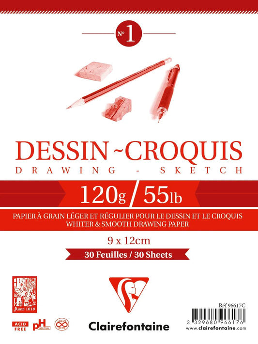 Drawing Drawing Spiral Block 30F 9x12cm 120g (5er-Pack)