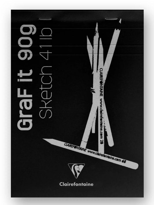 GraF'it bloc agrafé 80F A6 90g - Noir (lot de 5)