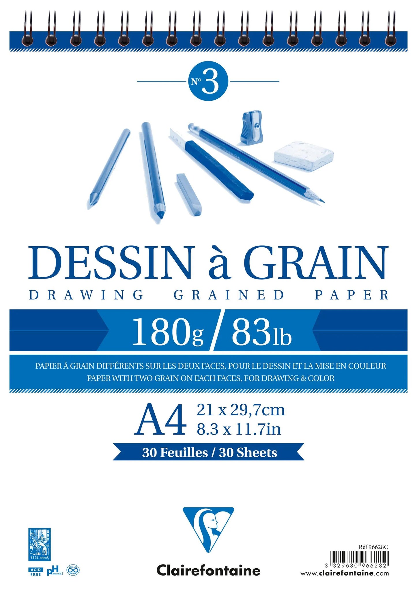 Disegno con gancio a spirale 30F A4 180g (Pacchetto x5)