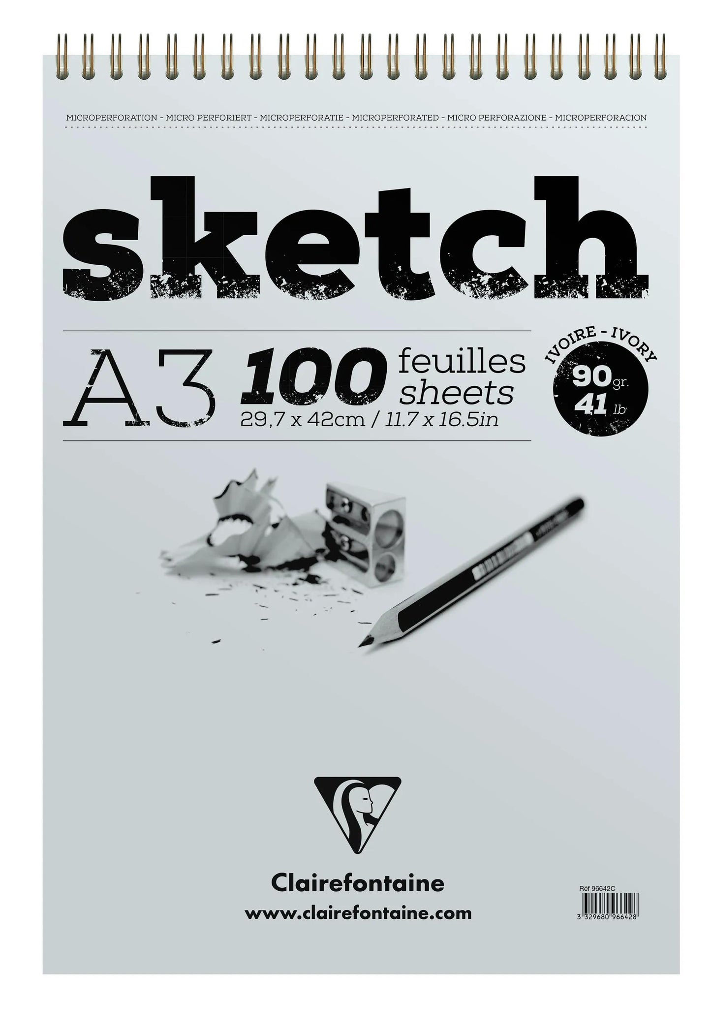Sketch Spiral Block 100F A3 90g - Elfenbein (Paket x5)