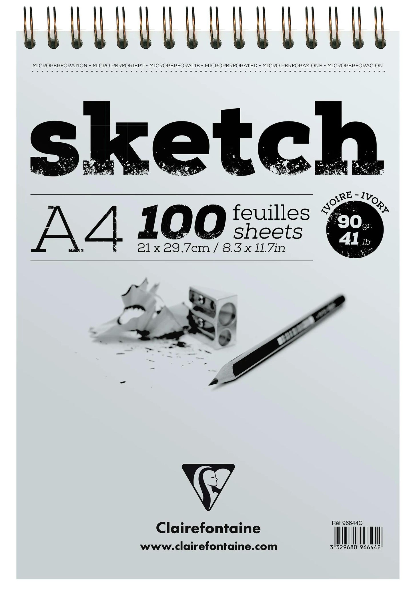 Sketch Block Spirale 100F A4 90g - Elfenbein (Paket x5)