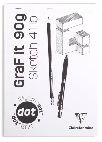 GraF'it dot bloc agrafé 80F A4 90g - Aléatoire (lot de 5)