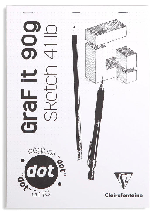 GraF'it dot bloc agrafé 80F A4 90g - Aléatoire (lot de 5)
