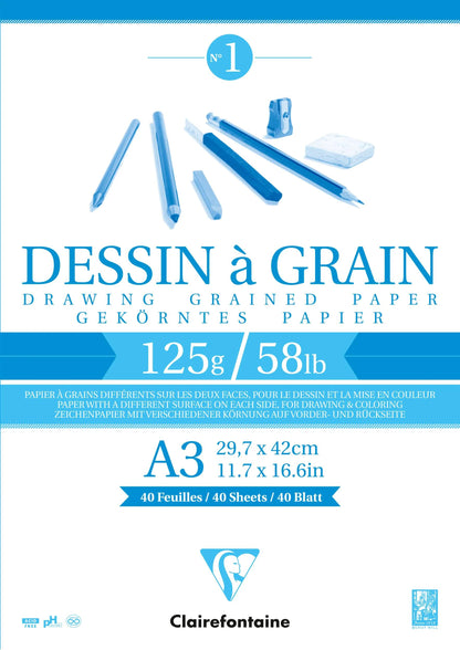 Blocco del grano incollato 40F A3 125g (confezione da 5)