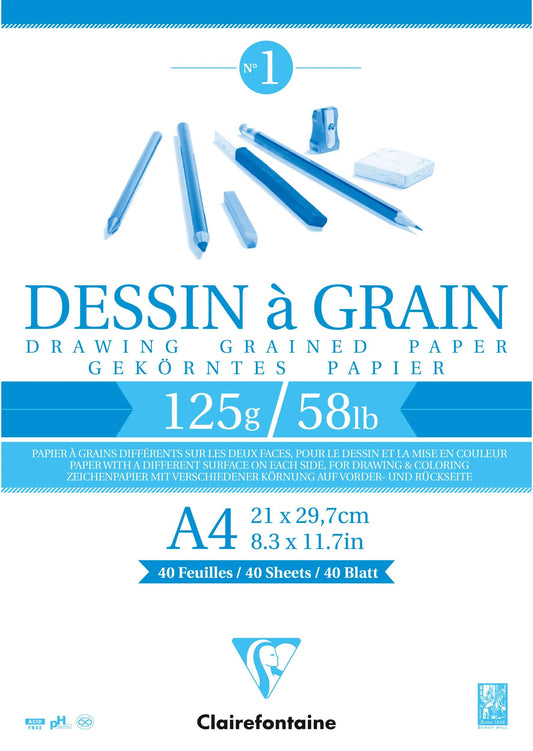 Zeichnung Kornblock verklebt 40F A4 125g (5er-Pack)