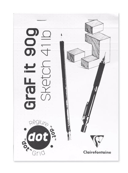 GraF'it Dot Blockheft 80F A4 90g - Weiß (Paket x5)