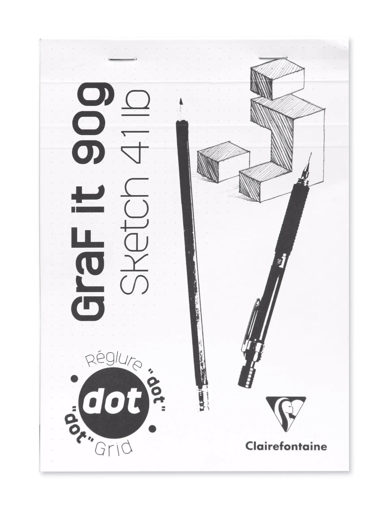 GraF'it Dot Blockheft 80F A5 90g - Weiß (Paket x10)