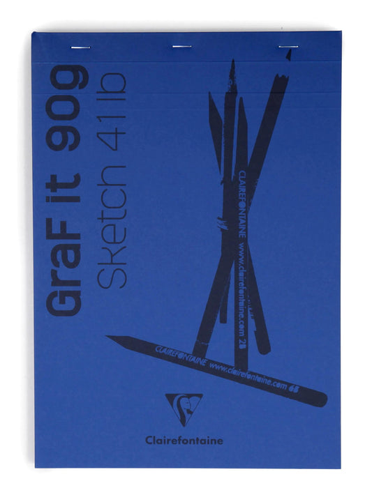 GraF'it bloc agrafé 80F A6 90g - Bleu nuit (Lot x5)