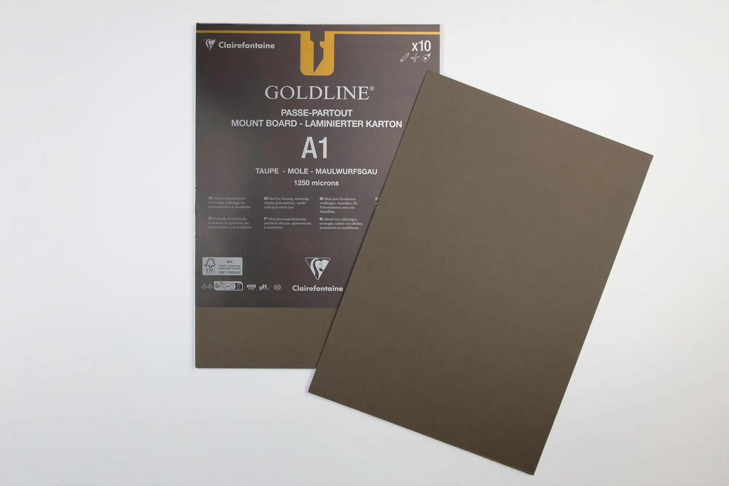 Goldline laminato per tutti i pacchetti 10F A1 1.25mm - Taupe - Nuovo