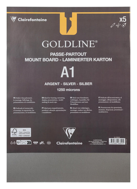 Goldline laminiert für 5F A1 1.25mm Paket - Silber - Neu