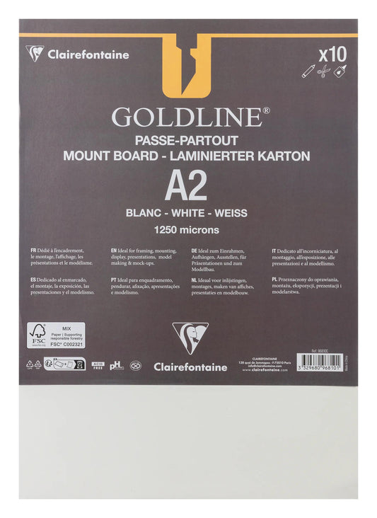 Goldline laminiert für alle Packung 10F A2 1.25mm - Weiß - Neu